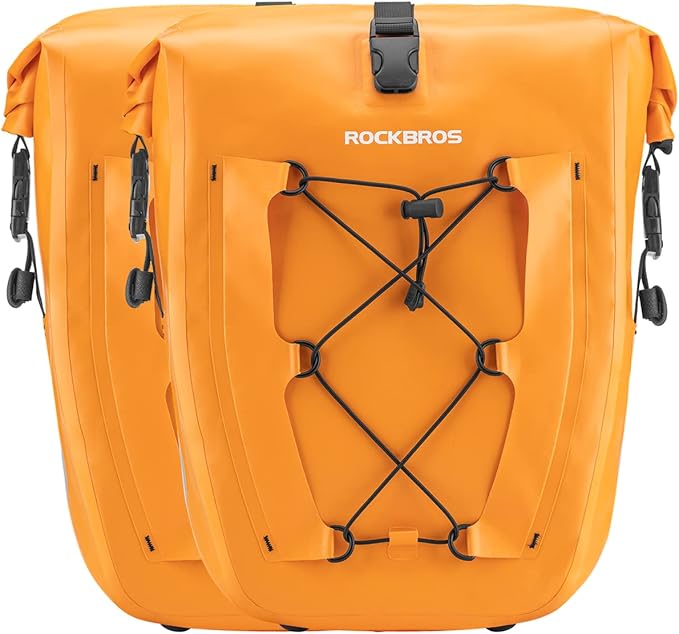 ROCKBROS Bike Panniers Waterproof Bike Rear Rack Bag Max 30L Large Capacity Bike Rear Panniers for Cycling Traveling Commuting-StrideForce Fitness