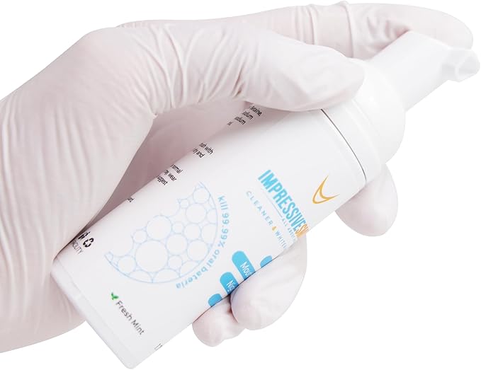 Dental Appliance Cleaner and Teeth Whitener Foam Compatible with Aligners, Retainers, Mouthguards, & Nightguards– Whitens Teeth, Fights Bad Breath – 50ml (1 Pack)