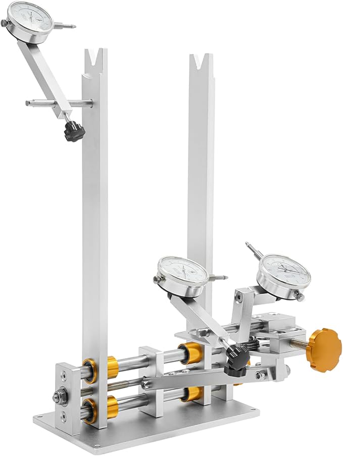 Bicycle Wheel Truing Stand ,Bicycle Wheel Repair Tool Kit Heavy-Duty Adjustable Repair Bracket w/3 Precision Gauges, Foldable Design, Universal 10-29" Wheelset Compatibility for Bike Shops & Home-StrideForce Fitness