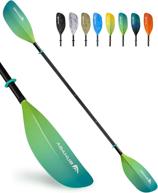 Abahub Adjustable Kayak Paddle 210-230 cm/ 230-250 cm Floating Kayaking Oars Boating Oars Canoeing Oars Black-StrideForce Fitness