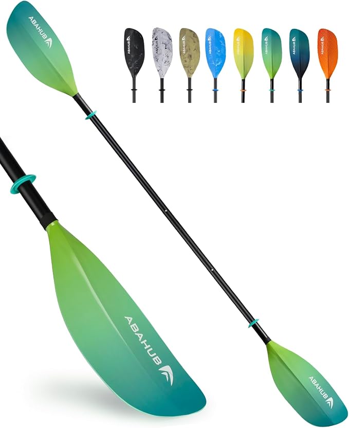 Abahub Adjustable Kayak Paddle 210-230 cm/ 230-250 cm Floating Kayaking Oars Boating Oars Canoeing Oars Black-StrideForce Fitness