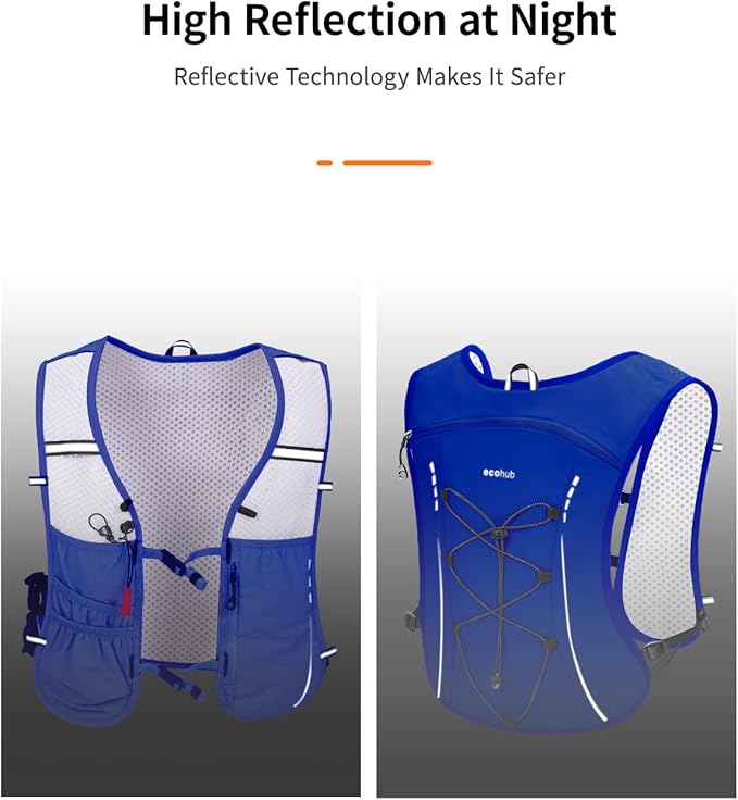 ECOHUB Running Hydration Vest Backpack,Lightweight Breathable Pack with 2L Water Bladder Bag Daypack for Hiking Trail Running Cycling Race Marathon for Women Men-StrideForce Fitness