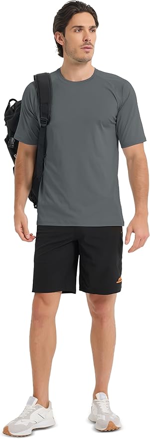 MAGCOMSEN Men's Short Sleeve UPF 50+ Sun Protection Shirts Quick Dry Athletic T-Shirt Hiking Running Swimming Rash Guard-StrideForce Fitness