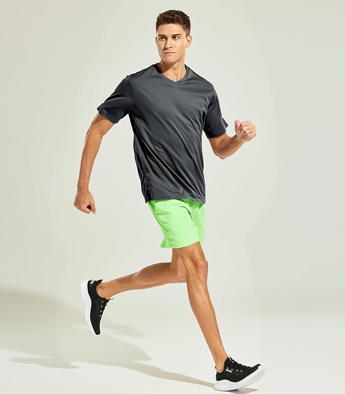 MIER Men's Quick Dry Workout Shirts Moisture Wicking Running Athletic Performance T-Shirts Recycled Polyester Top Tee-StrideForce Fitness