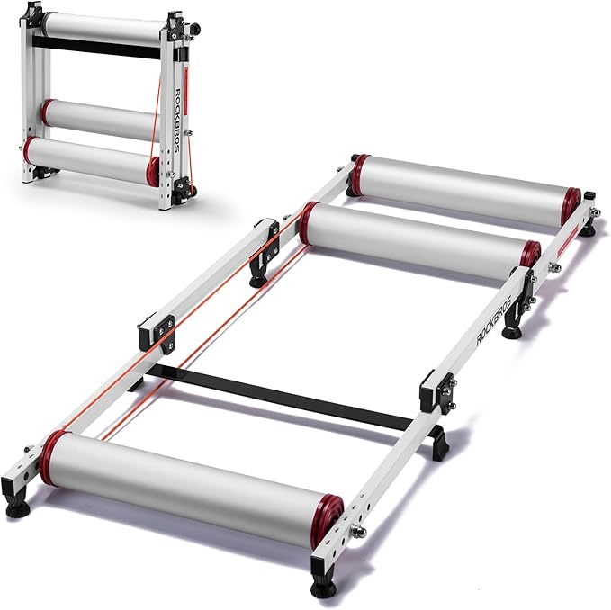 ROCKBROS Bike Rollers Adjustable Bike Trainer Stand Foldable Indoor Cycling Bicycle Roller with Resistance for MTB Road Bike Exercise-StrideForce Fitness