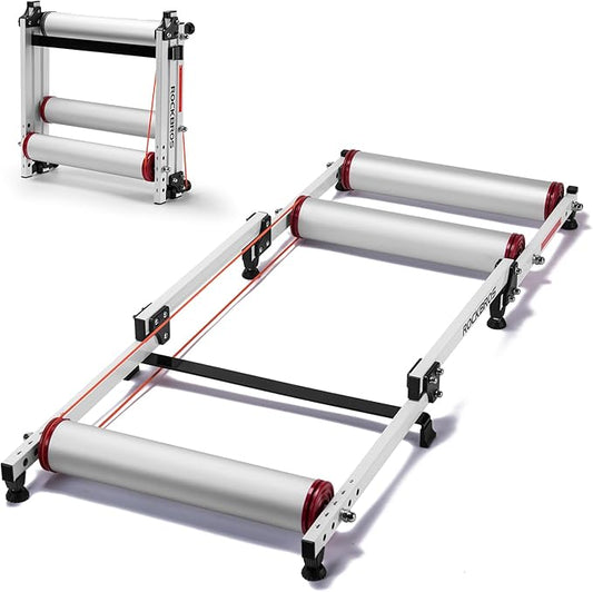 ROCKBROS Bike Rollers Adjustable Bike Trainer Stand Foldable Indoor Cycling Bicycle Roller with Resistance for MTB Road Bike Exercise-StrideForce Fitness