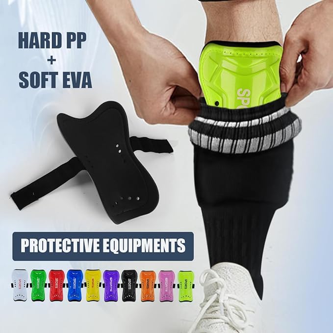 Youth Soccer Shin Guards for Kids Shin Pads Child Calf Protective Gear Protective Soccer Equipment for Boys Girls Children 3-15 Years Old-StrideForce Fitness