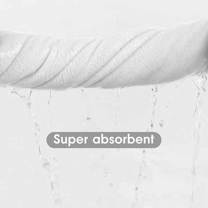 JML Microfiber Bath Towels, Bath Towel Sets (6 Pack, 27" x 55") - Extra Absorbent and Fast Drying, Multipurpose White Microfiber Towel for Bath, Beach, Pool, Sports, Yoga-StrideForce Fitness