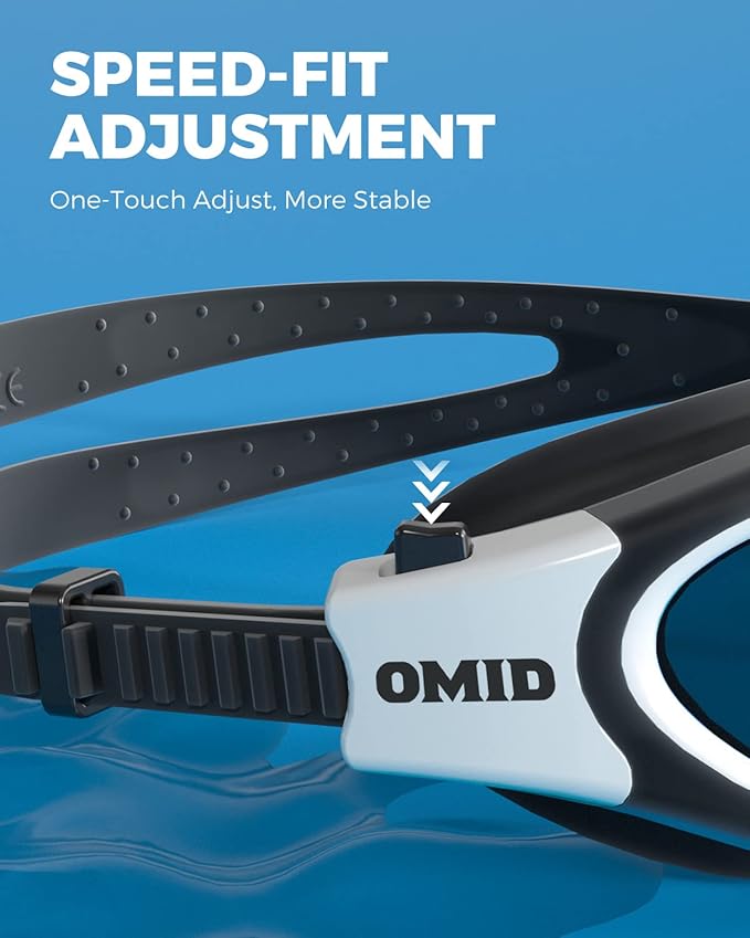 OMID Swim Goggles, P2 Polarized Swimming Goggles for Men Anti-fog Goggles Swimming for Adult Women-StrideForce Fitness
