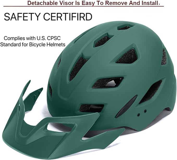 Kids Bike Helmet,Bavilk Kids Boys Girls Bike Helmets with LED Light Detachable Visor Children Youth Teen Multi-Sport for Skating Cycling Scooter Skateboard Adjustable & Lightweight 19.7"-22.4"-StrideForce Fitness