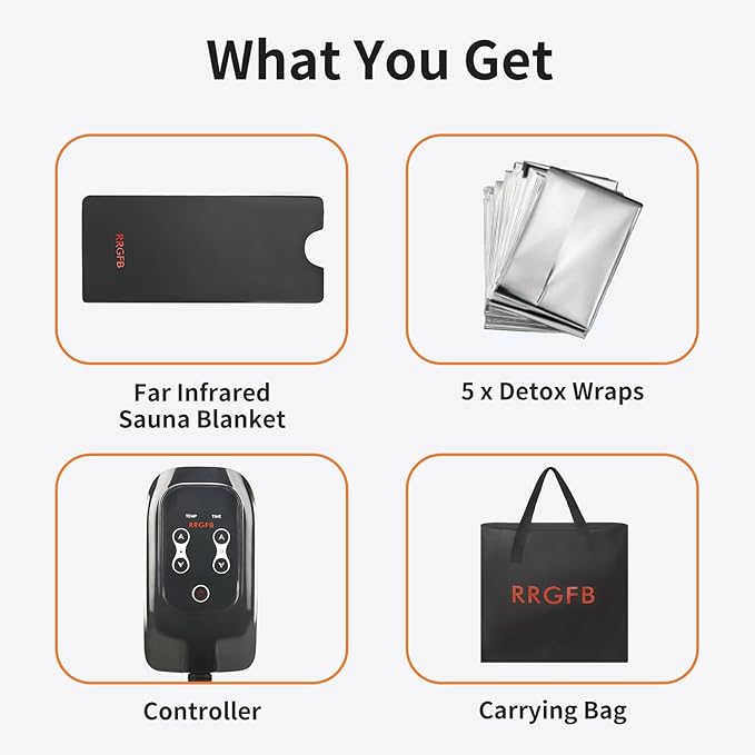 Portable Infrared Sauna Blanket, Detox & Relaxation at Home, Adjustable Timer 1-60 Min, Temperature Range 95-167℉, 6 ft x 2.6 ft, Durable PU Leather Cover-StrideForce Fitness