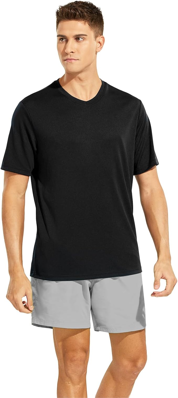 MIER Men's Quick Dry Workout Shirts Moisture Wicking Running Athletic Performance T-Shirts Recycled Polyester Top Tee-StrideForce Fitness