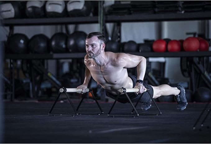 Vita Vibe - USA Made - Wood Large Parallettes Set 18" - 24" Long-StrideForce Fitness