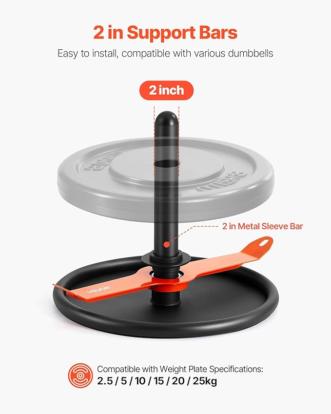 VEVOR Weight Sled, Steel Power Sled, Fitness Strength Training Sleds for Athletic Exercise Speed Improvement, Workout Fitness Equipment with Harness, Compatible with 2 in Weight Plate, Orange & Black-StrideForce Fitness