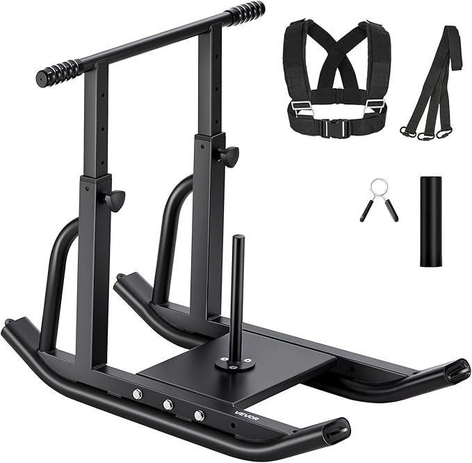 VEVOR Weight Sled, Steel Power Sled, Fitness Training Sleds for Athletic Exercise Speed Improvement, Workout Equipment with Adjustable Height Handle-StrideForce Fitness