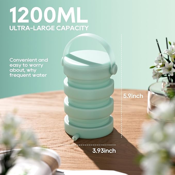 Silicone Collapsible Enema Bucket Kit, 1.2 Quart Enema Buckt, 5.3ft Enama Hose, 5 Enima Tips, Coffee enemas for Colon Cleanse Men and Women-StrideForce Fitness