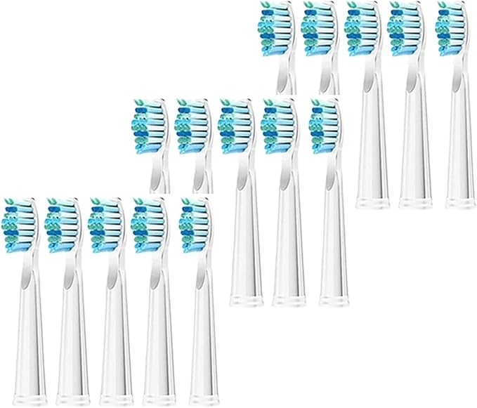 Replaceable Brush Heads Bristle Refill ，Compatibility for Seago/Fairywill Electric Toothbrush FW/SG 507/508/515/551/917/959(Whtie 15)