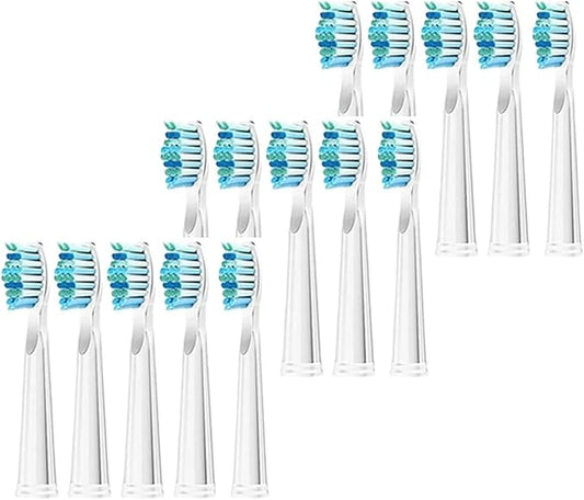 Replaceable Brush Heads Bristle Refill ，Compatibility for Seago/Fairywill Electric Toothbrush FW/SG 507/508/515/551/917/959(Whtie 15)