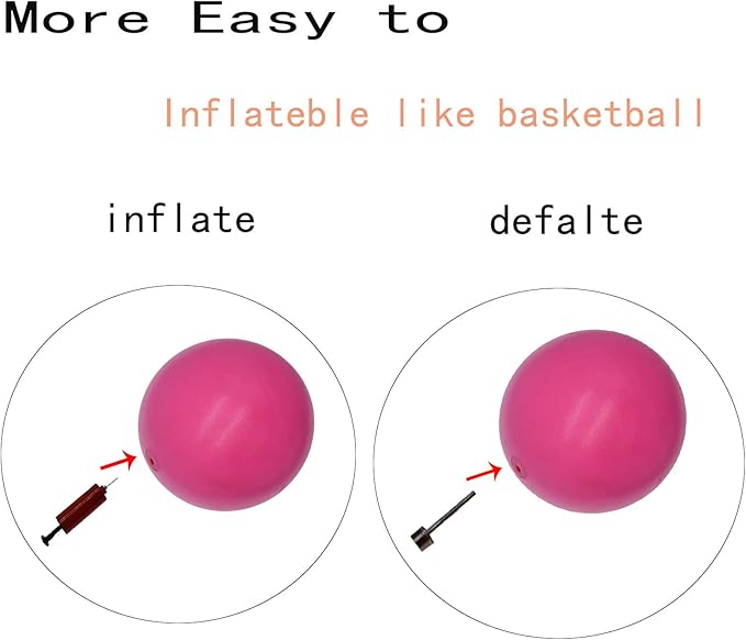 Small Exercise Ball for Between Knees, 6 inch Pilates Ball with Pump, Mini Yoga Core Ball Physical Therapy-StrideForce Fitness