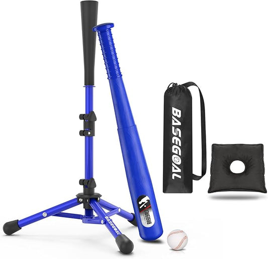 Baseball Tee for Kids,Youth Stand Set,Teeball Set,Youth Baseball,Softball Batting Tee Set,Easy Adjustable Height-StrideForce Fitness