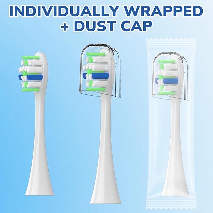 Replacement Toothbrush Heads for Philips Sonicare Replacement Heads, Electric Replacement Brush Head Compatible with Phillips Sonicare Electric Toothbrushes, 16 Pack