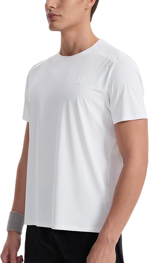 Mens Seamless Workout T-Shirts Lightweight Moisture Wicking Running Hiking Camping Tennis Pickleball Shirts for Men-StrideForce Fitness