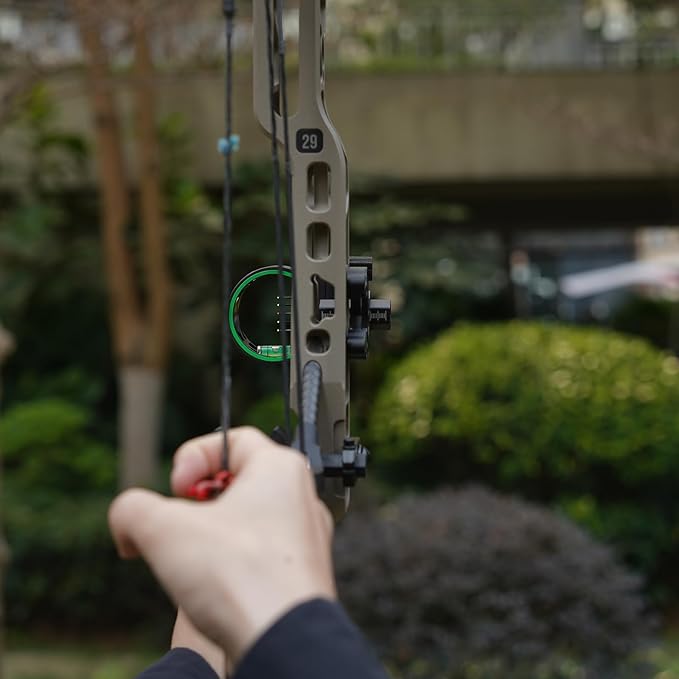 Archery 5-Pin Bow Sight - 0.019" Fiber, Brass Pin, Aluminum Machined - Right and Left Handed, with Hi-Vis Level for Archery, Hunting, Shooting-StrideForce Fitness