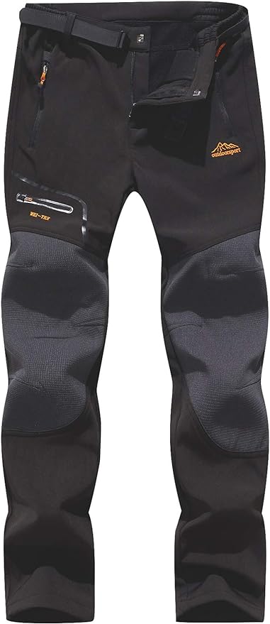BenBoy Men's Snow Ski Outdoor Waterproof Windproof Fleece Cargo Hiking Pants-StrideForce Fitness