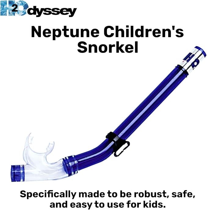 H2Odyssey SP-3 Neptune Childrens Snorkel - Kids Dry Snorkel with Silicone Mouthpiece-StrideForce Fitness