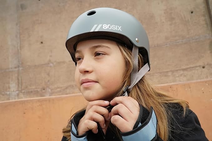 80SIX Triple Certified Multisport Helmet - Ideal for Bike, Scooter, Skateboard, Roller Skate and Inline Skate-StrideForce Fitness