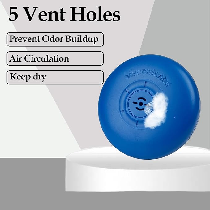 2 Pack Retainer Case,Aligner Case with Vent Holes, Compatible with Invisalign, Mouth Guard Cases，Portable Slim Travel Cute Orthodontic Retainer Cases (Blue Green)