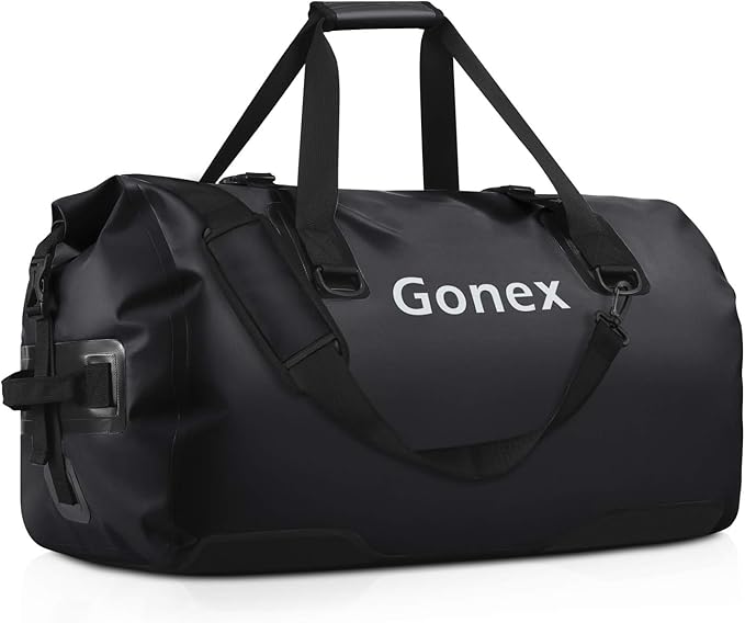 Gonex 40L 60L 80L Extra Large Waterproof Duffle Travel Dry Duffel Bag Heavy Duty Bag with Durable Straps & Handles for Kayaking Paddleboarding Boating Rafting Fishing-StrideForce Fitness