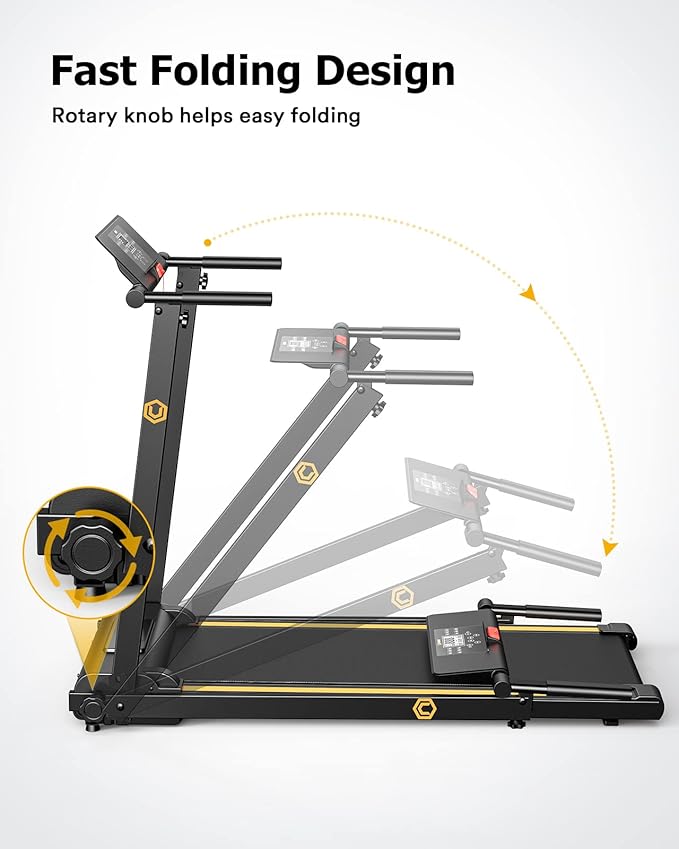 UREVO Treadmill with Desk Workstation, Walking Pad Treadmills for Home Office, Under Desk Compact Design Treadmill with HIIT Programs, Remote Control, LED Display-StrideForce Fitness