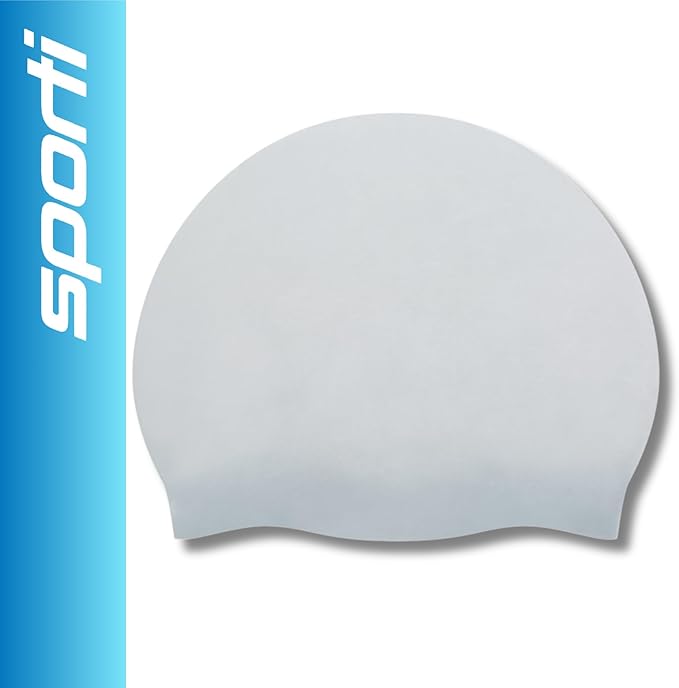 Sporti Silicone Swim Cap for Kids, Unisex Youth Swimming Cap, Protection Bathing Caps for Your Children, Aged 2-10-StrideForce Fitness