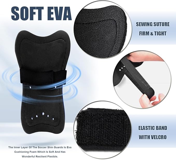 Youth Soccer Shin Guards for Kids Shin Pads Child Calf Protective Gear Protective Soccer Equipment for Boys Girls Children 3-15 Years Old-StrideForce Fitness