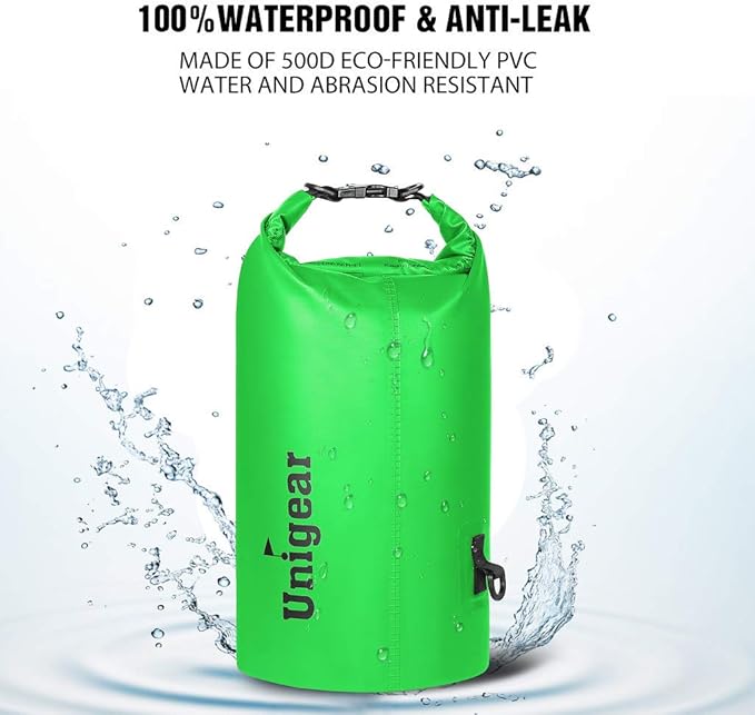 Unigear Dry Bag Waterproof, 2L/5L/10L/20L/30L/40L Floating and Lightweight Bags for Kayaking, Boating, Fishing, Swimming and Camping with Waterproof Phone Case-StrideForce Fitness