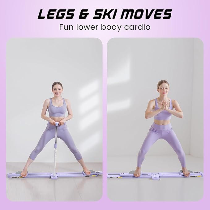 Pilates Equipment, Pilates Board - Multifunctional Pilates Reformer, Reformer Pilates Machine with Reps,Kcal & Timer Display, Home Pilates Kit with Resistance Bands - Workout Sets for Women-StrideForce Fitness