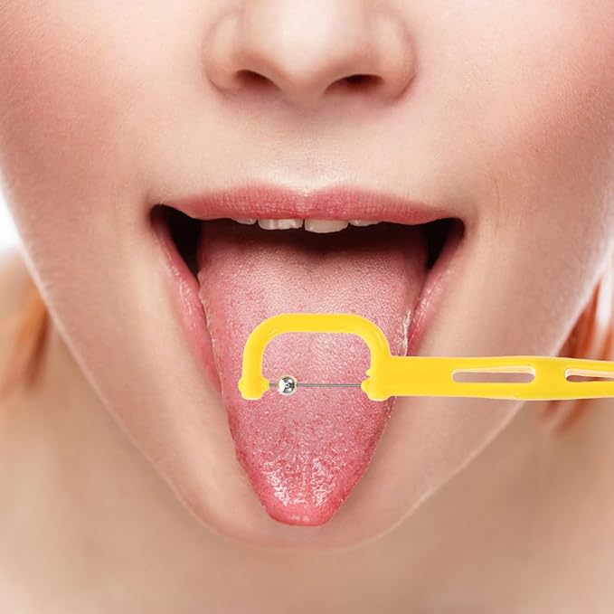 Garneck 4pcs Kids Tongue Exerciser: Oral Muscle Motor Trainer for Speech Therapy - Child Tongue Thrust Corrector Retaining Stabilizing Device