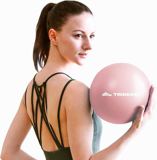 Trideer Pilates Ball 9 Inch, Small Exercise Ball with Exercise Guide for Yoga, Core Training, Physical Therapy, Balance, Stability, Stretching-StrideForce Fitness