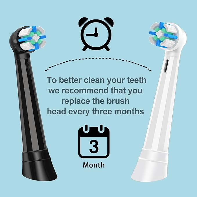 12 Count IO Replacement Heads Compatible with Oral B IO 2/3/4/5/6/7/8/9/10 Series Electric Toothbrushes, Medium Softness Brush Heads Compatible with Oral B iO for Teeth and Gums Care (Black)