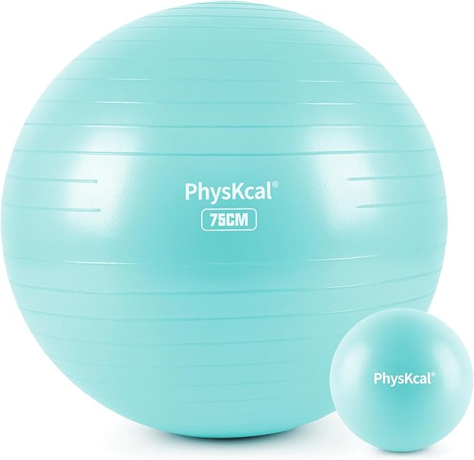 Yoga Ball for Exercise, Pilates Set, 4 Sizes Fitness Ball for Workout, Birthing, Pregnancy, Physical Therapy- Pump Included-StrideForce Fitness