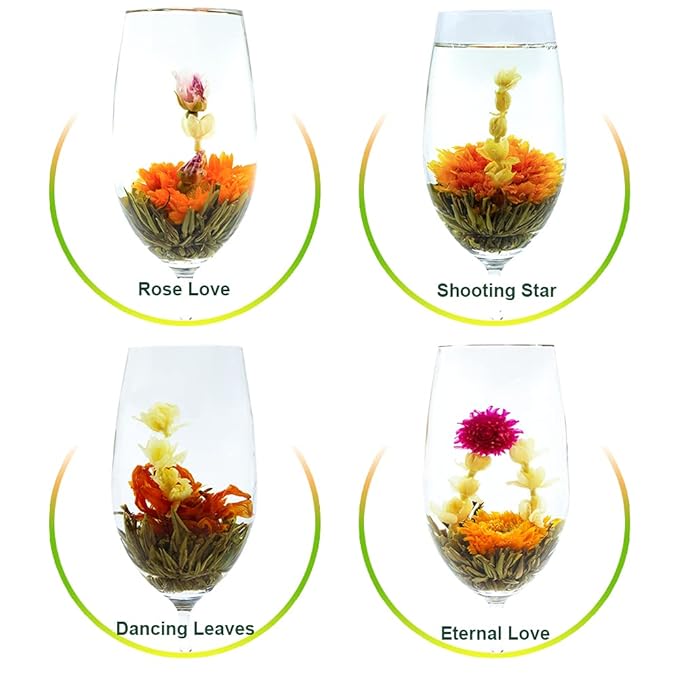 TEARELAE Blooming Tea Flowers - 12pcs Individually Sealed Flowering Balls - Hand-Tied Natural Green Tea Leaves & Edible Flowers - Gifts For Lovers-StrideForce Fitness