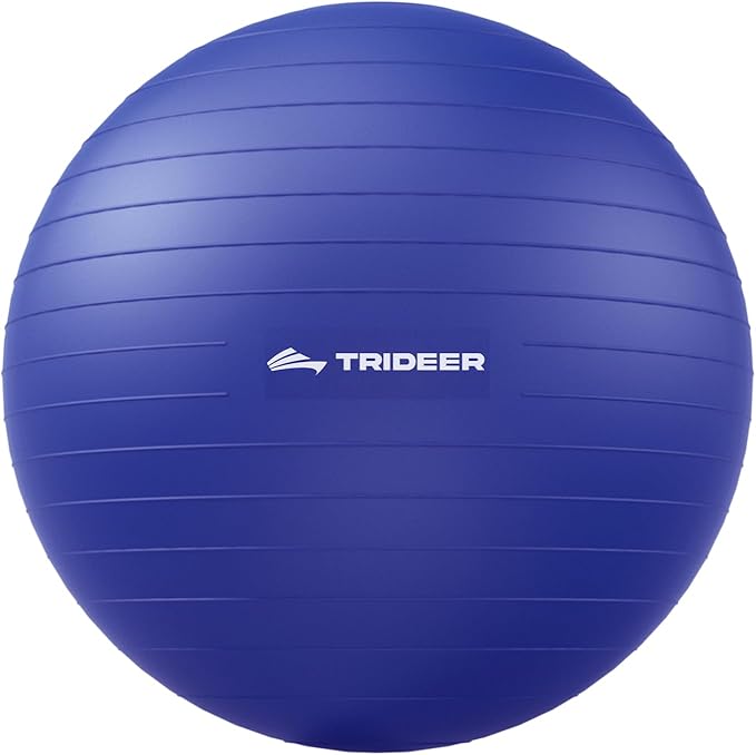 Trideer Extra Thick Yoga Ball Exercise Ball, 5 Sizes Gym Ball, Heavy Duty Ball Chair for Balance, Stability, Pregnancy, Quick Pump Included-StrideForce Fitness