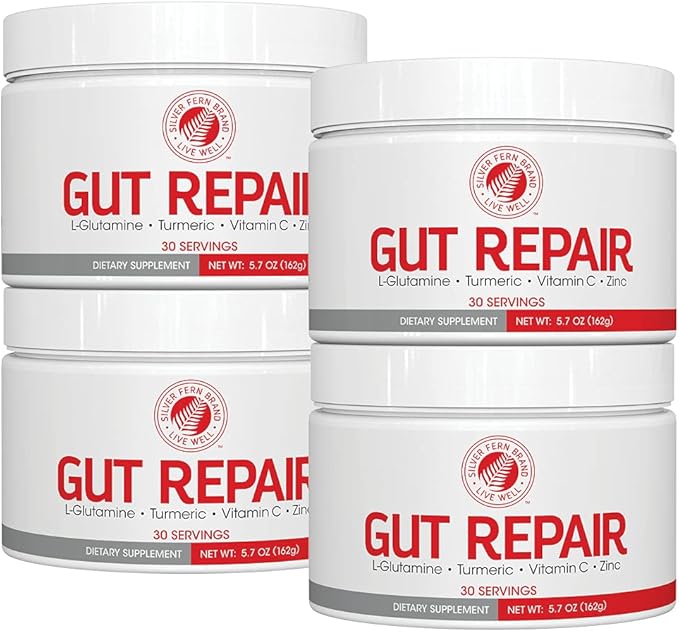 Silver Fern Gut Repair - Digestive Health Supplement Powder L-Glutamine, Curcumin, Zinc, Ascorbic Acid Blend-StrideForce Fitness