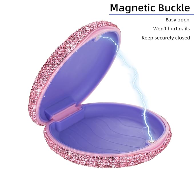 Retainer Holder Partial Denture Case Travel Retainer Container Mouthpiece Case Slim Dental Retainer Cases Orthodontic Mouthguard Case for Women(Pink)