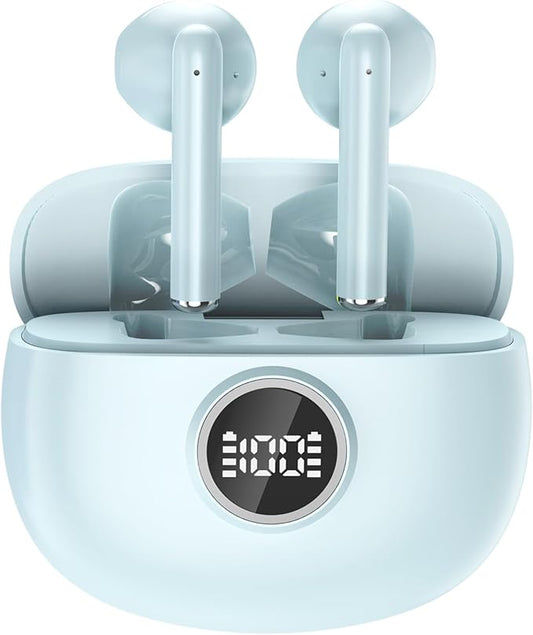 Wireless Earbuds Bluetooth 5.3 Headphones in Ear with 4 ENC Mic, 40 Hrs Lightweight Sport Bluetooth Earbuds, Deep Bass Stereo Ear Buds, LED Display/IP7 Waterproof Wireless Earphones-StrideForce Fitness