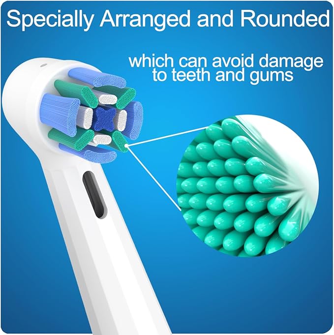 8 Pack Replacement Toothbrush Heads Compatible with Oral B iO, Brush Heads for Oral-B iO 2/3/4/5/6/7/8/9/10/7G Series, with Covers, White