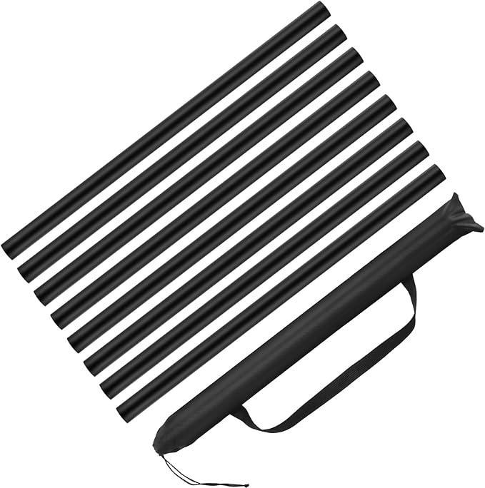 8 Pieces 23.6 Inches Foam Padded Escrima Sticks for Safe Practice Training Martial Arts and Karate with 4 Carry Bag Case-StrideForce Fitness