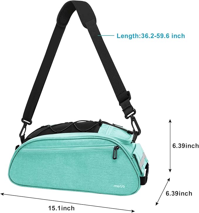 MOSISO Bike Rack Bag, Waterproof Bicycle Trunk Pannier Rear Seat Pouch Cycling Bike Carrier Backseat Storage Luggage Saddle Shoulder Bag-StrideForce Fitness