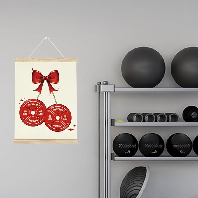 Gym Bow Dumbbell Motivational Posters College Dorm Posters Gifts for Girls Friends Gym Flag Wall Art Decor Sign for Home Gym Bedroom Office-StrideForce Fitness